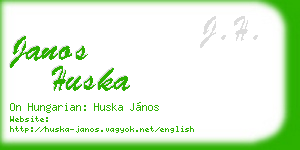 janos huska business card