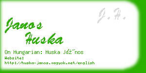 janos huska business card